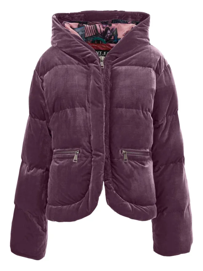 Versace Jeans Couture Versace Jeans Couture ベルベットのパファージャケットの商品画像