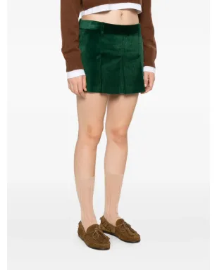 Miu Miu プリーツコーデュロイスカート - サムネイル3