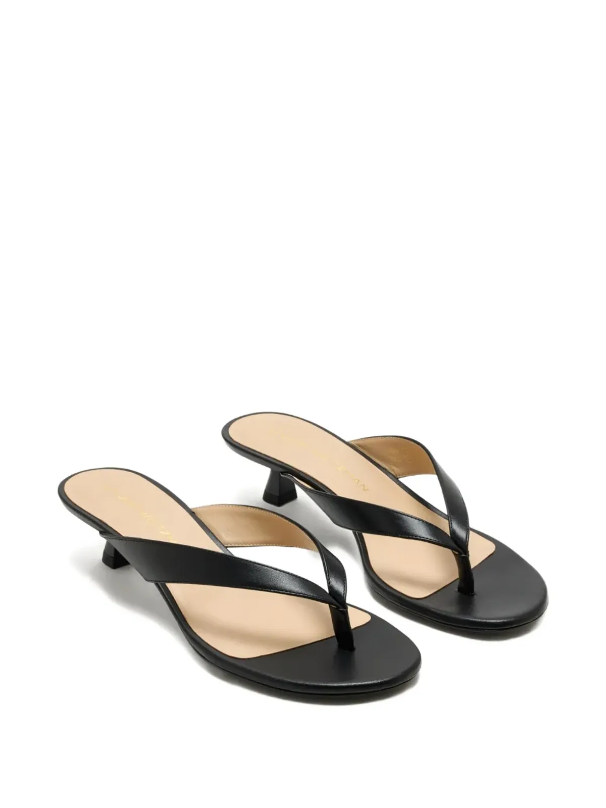 Stuart Weitzman 35mm Rio レザー ヒールサンダル ブラック - 画像2