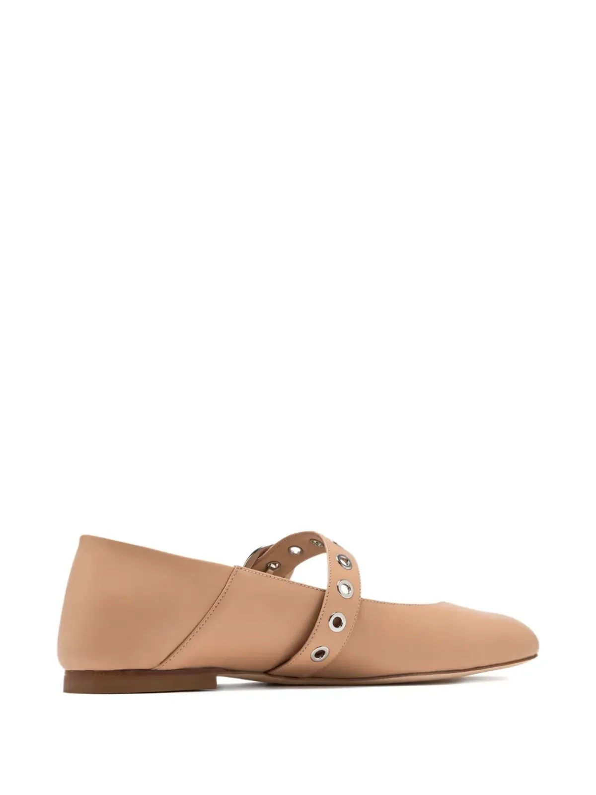 Stuart Weitzman バックルストラップアイレット バレエフラット - 画像3