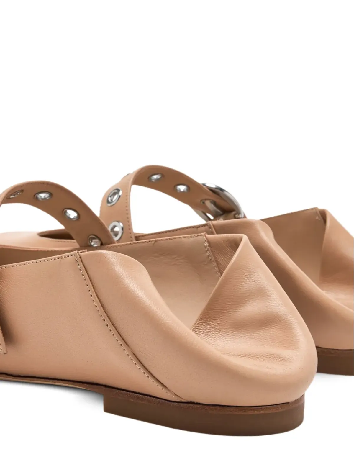 Stuart Weitzman バックルストラップアイレット バレエフラット - 画像4