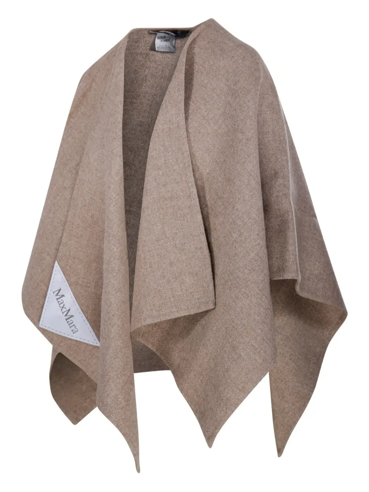 Max Mara ロゴパッチ アシンメトリック ケープ - 画像3