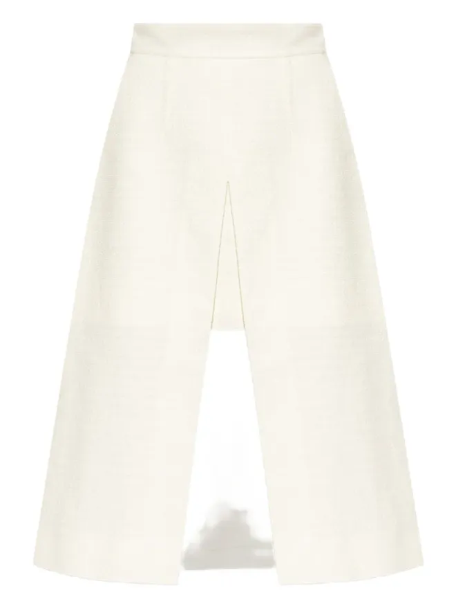 Dolce & Gabbana Dolce & Gabbana テクスチャード前スリットスカート - Whiteの商品画像