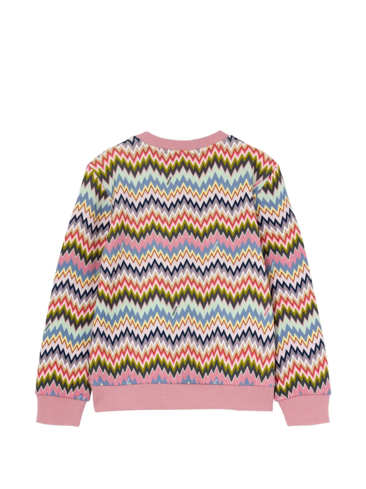 Missoni Kids チェブロン柄スウェットシャツ ピンク - 画像2