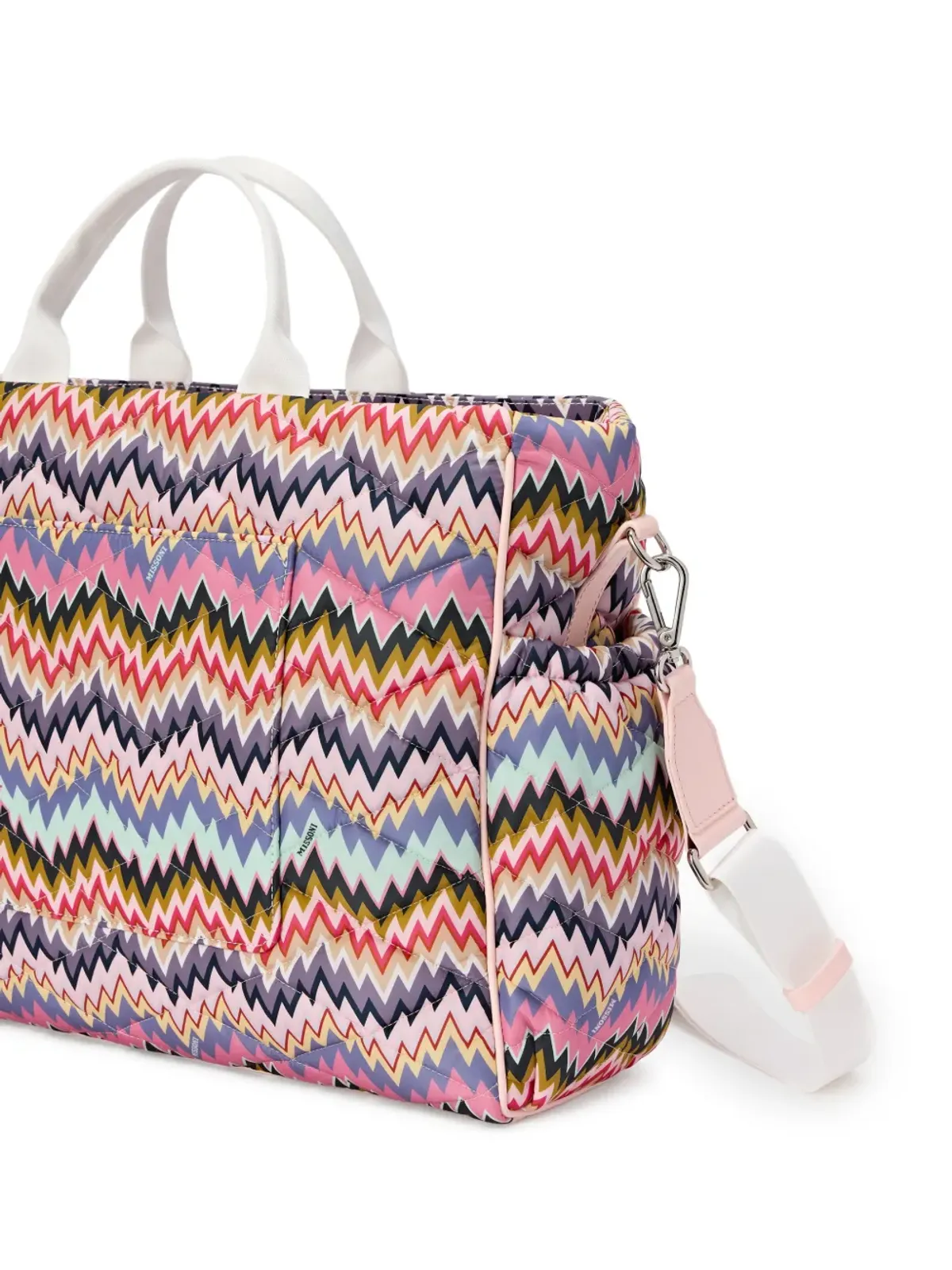 Missoni Kids zigzag-pattern changing bag - Pink - 画像3