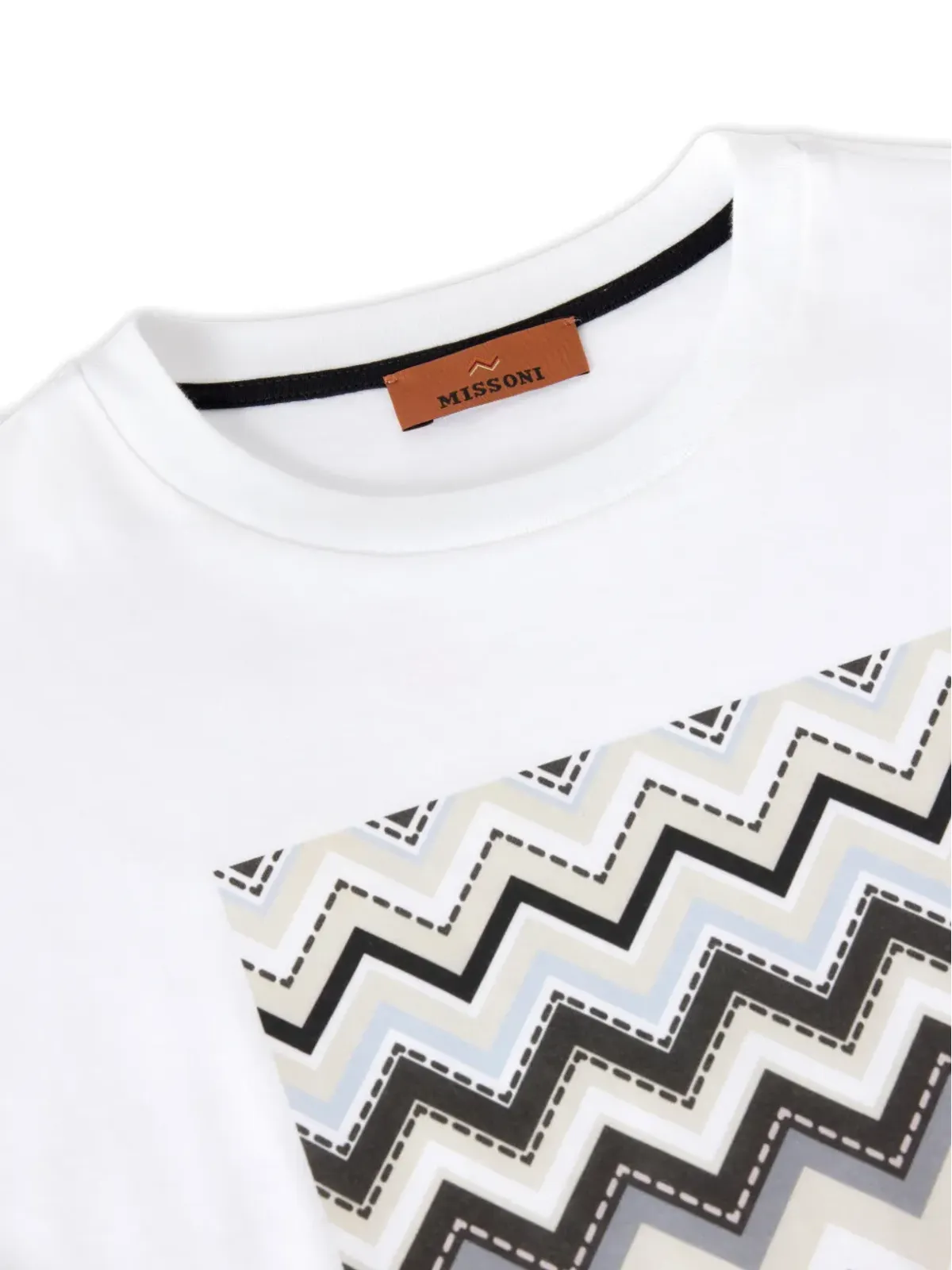 Missoni Kids ジグザグ柄のトリム Tシャツ - ホワイト - 画像3