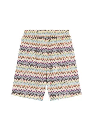 Missoni Kids zig-zag print swim shorts - Neutrals - サムネイル1