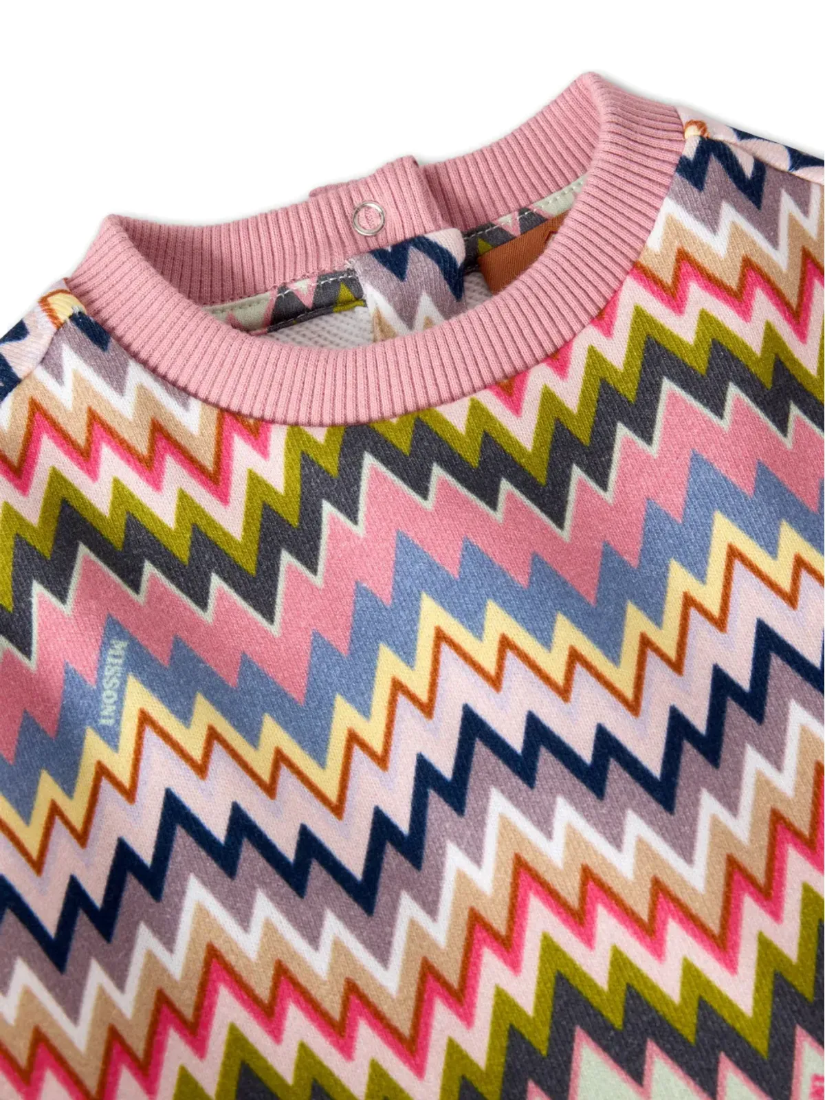 Missoni Kids ジグザグ柄フリルヘムドレス - ピンク - 画像3