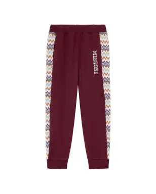 Missoni Kids ジグザグ ロゴ トラックパンツ - レッド - サムネイル1