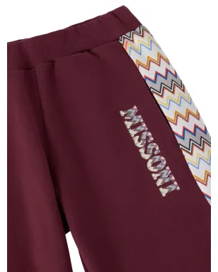 Missoni Kids ジグザグ ロゴ トラックパンツ - レッド - サムネイル3