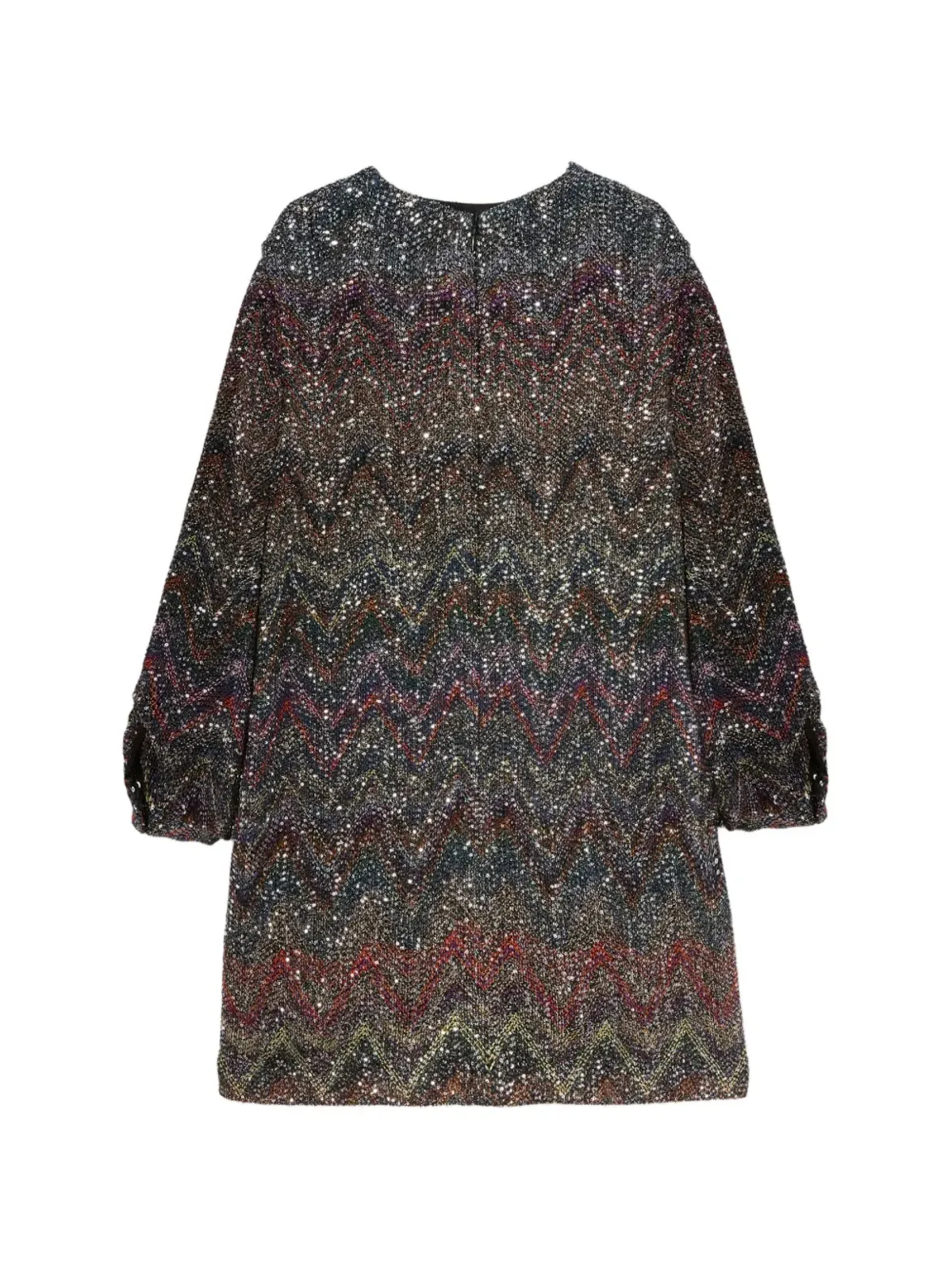Missoni Kids チェブロン柄長袖ドレス - ブラック - 画像2