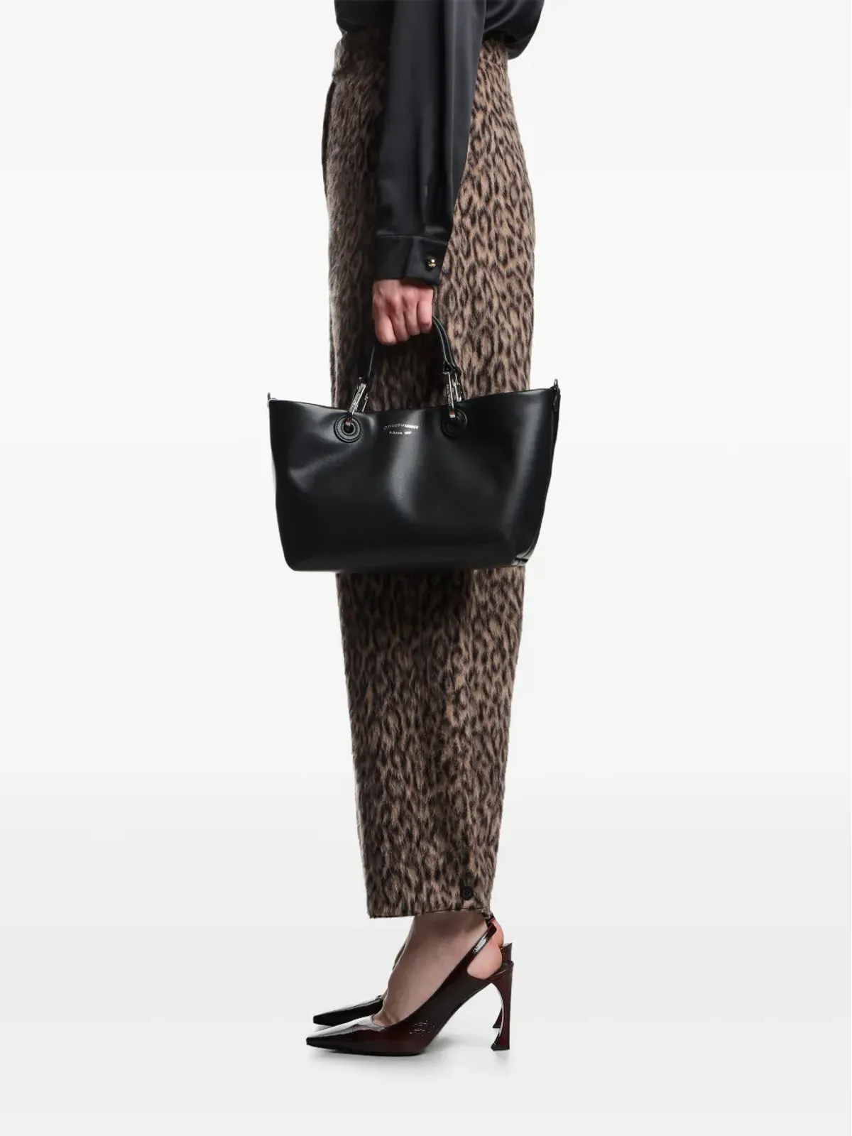 Emporio Armani MyEA トップハンドルレザーバッグ - 画像2
