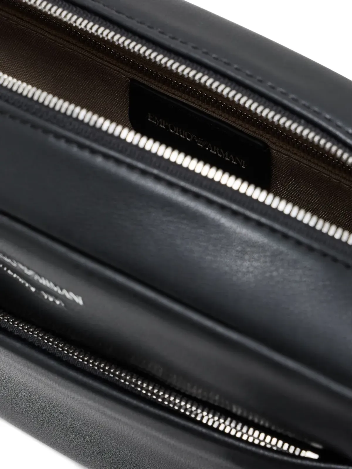 Emporio Armani ロゴプリントレザーショルダーバッグ - 画像5