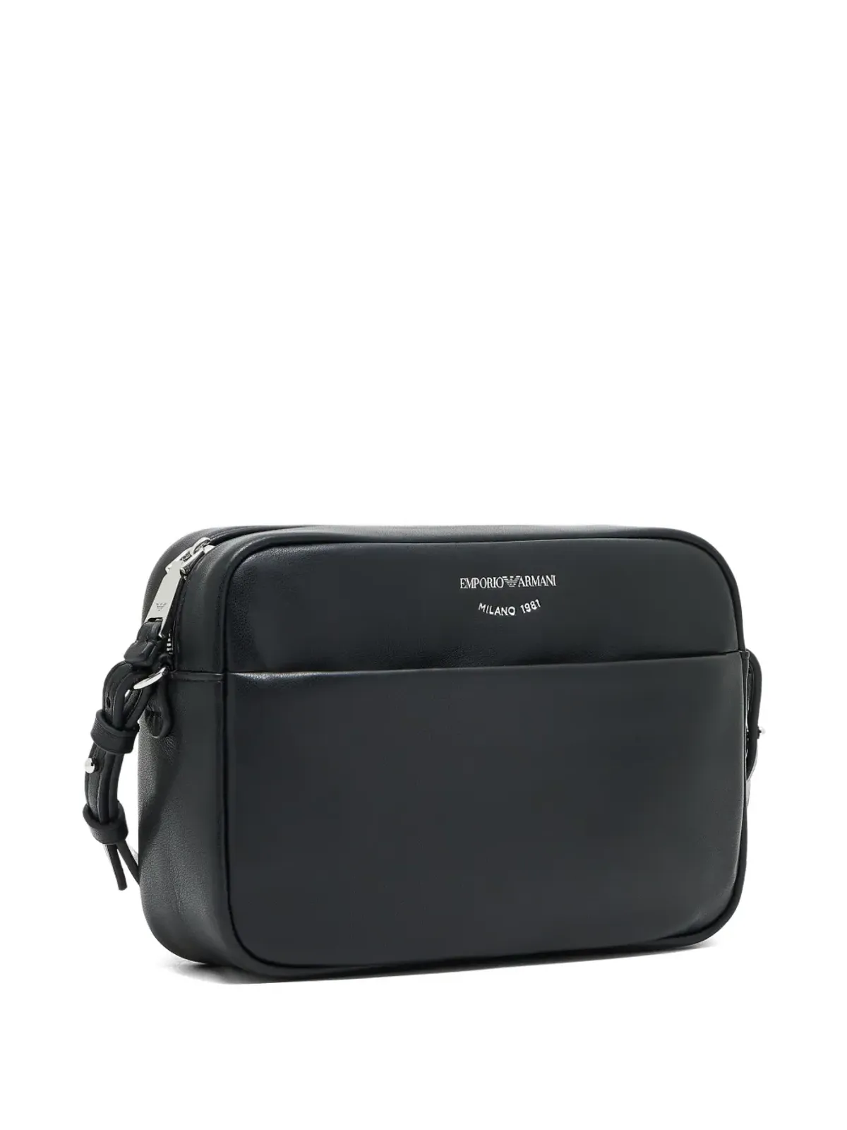 Emporio Armani ロゴプリントレザーショルダーバッグ - 画像3