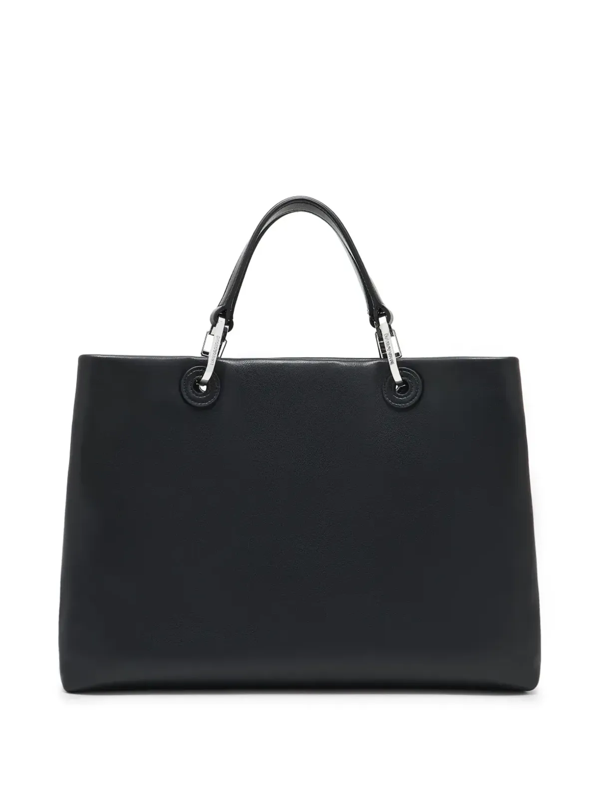 Emporio Armani トップハンドルレザートートバッグ - ブラック - 画像4