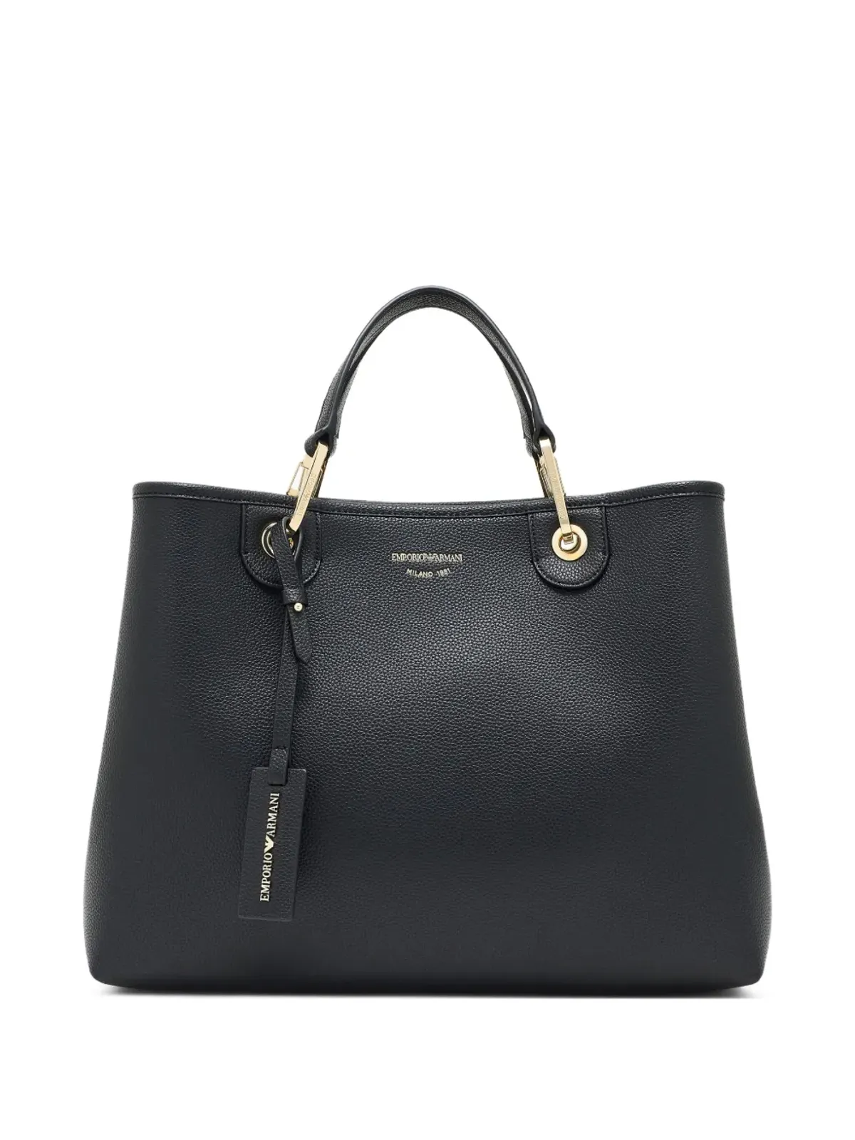 Emporio Armani ミディアムグレインレザー トートバッグ - 画像1
