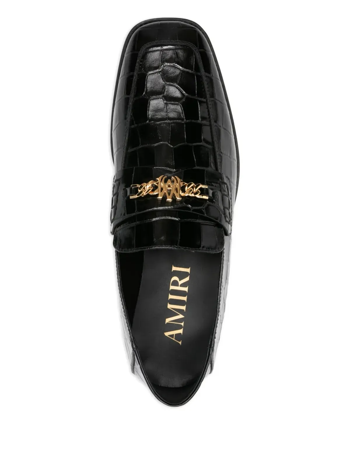 AMIRI MA クロコダイル型押しチェーンローファー - 画像4