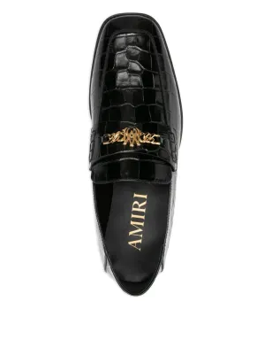 AMIRI MA クロコダイル型押しチェーンローファー - サムネイル4