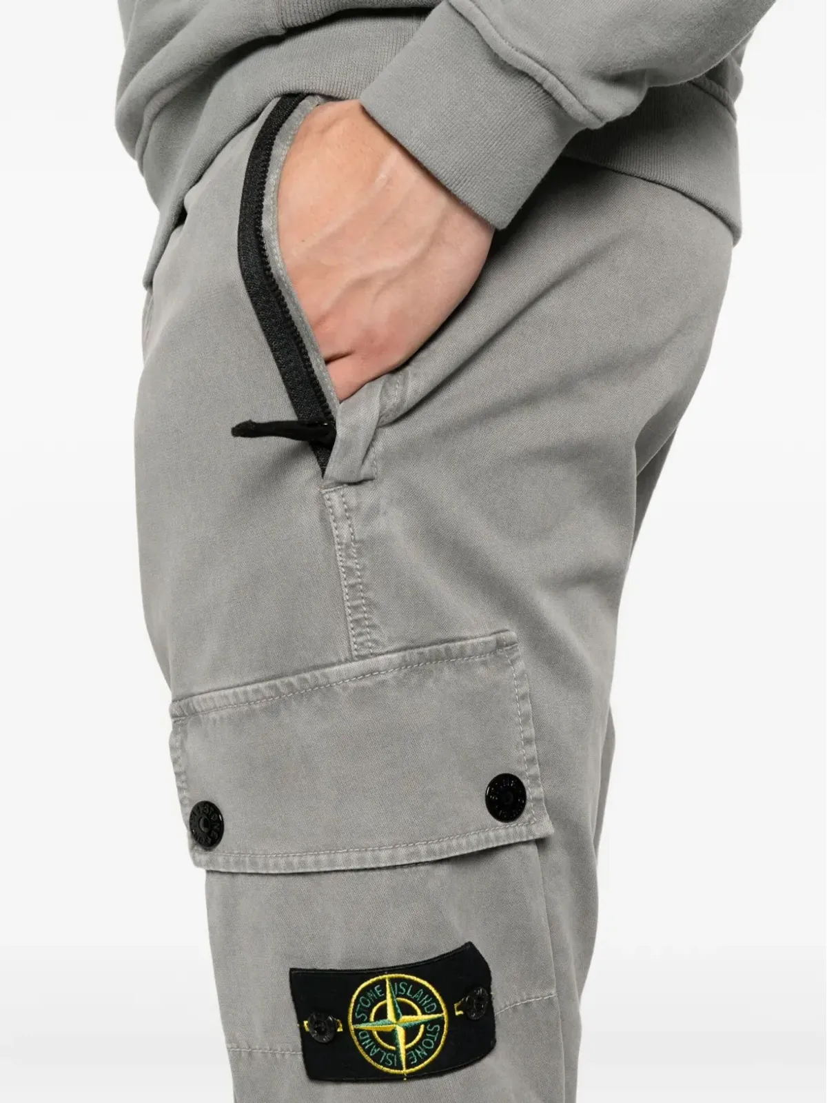 Stone Island cargo patch-pocket trousers - Grey - 画像5