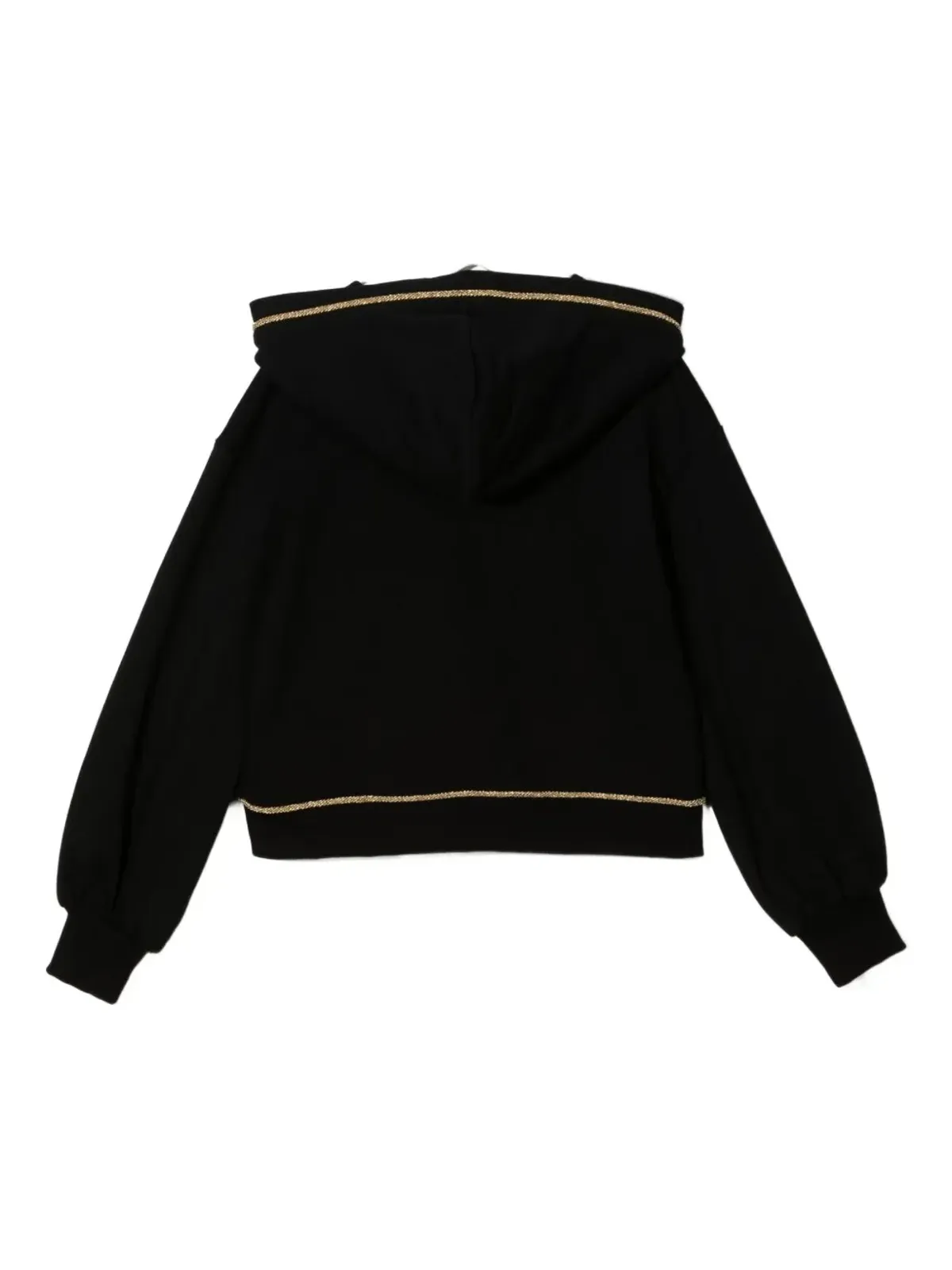 Moschino Kids 刺繍ディテールのフード付きスウェット（ブラック） - 画像2