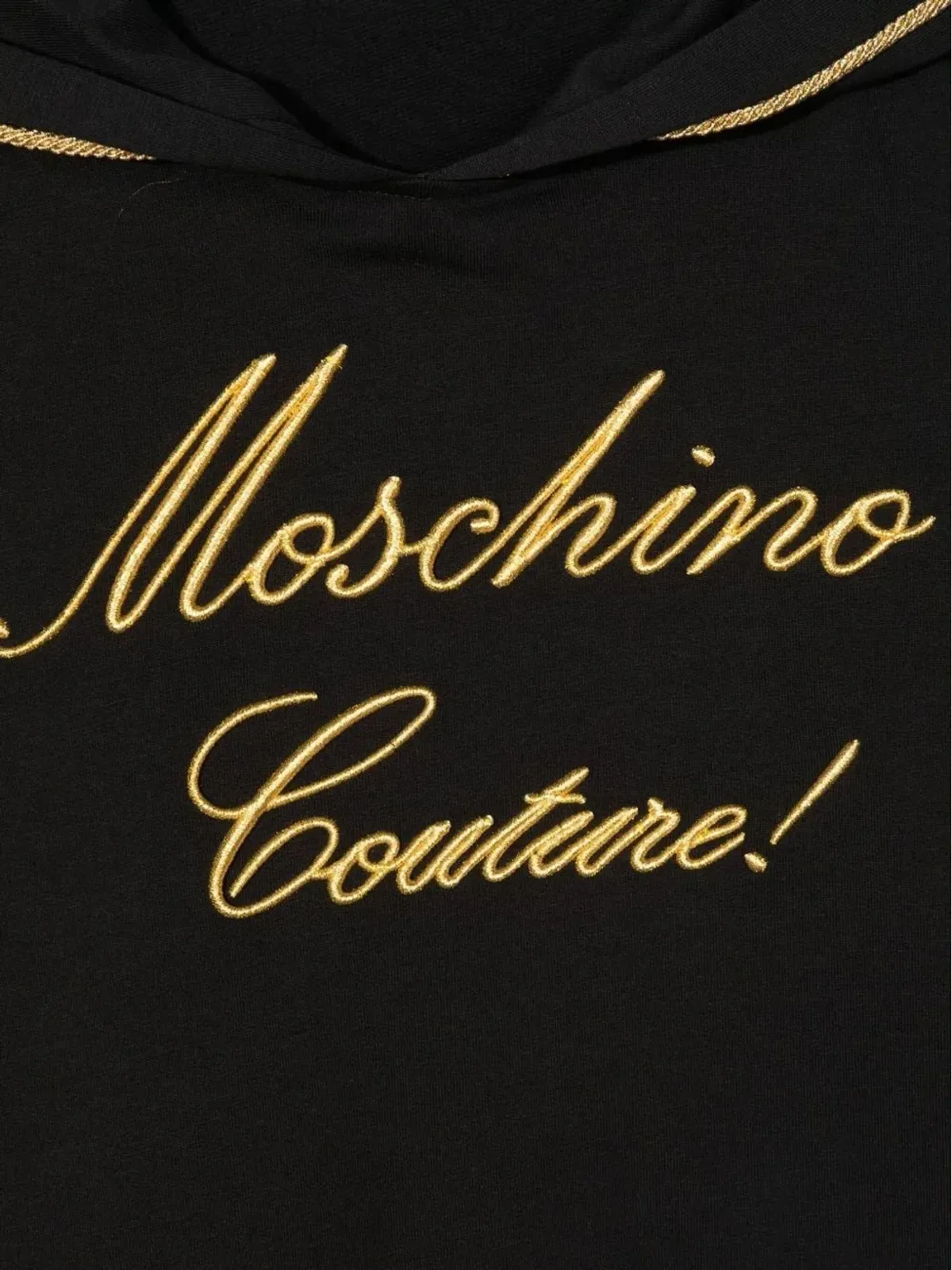 Moschino Kids 刺繍ディテールのフード付きスウェット（ブラック） - 画像3