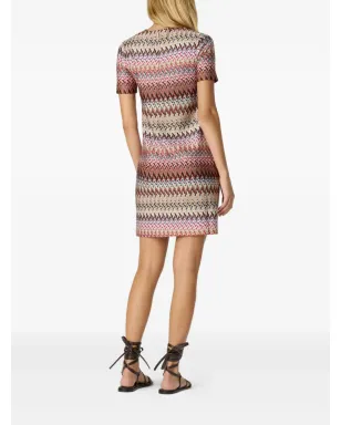 Missoni ジグザグ柄半袖ミニドレス - サムネイル3