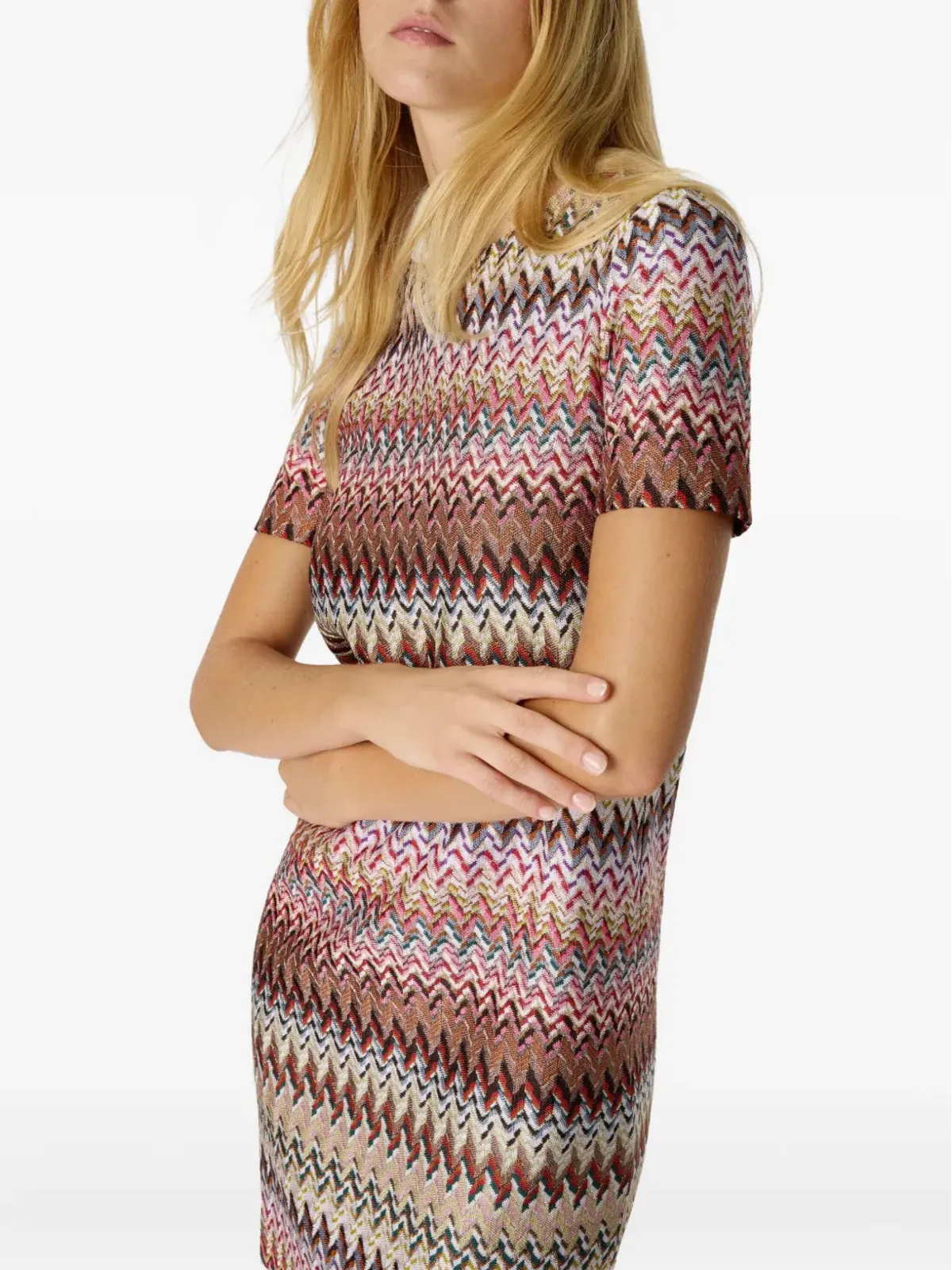 Missoni ジグザグ柄半袖ミニドレス - 画像4