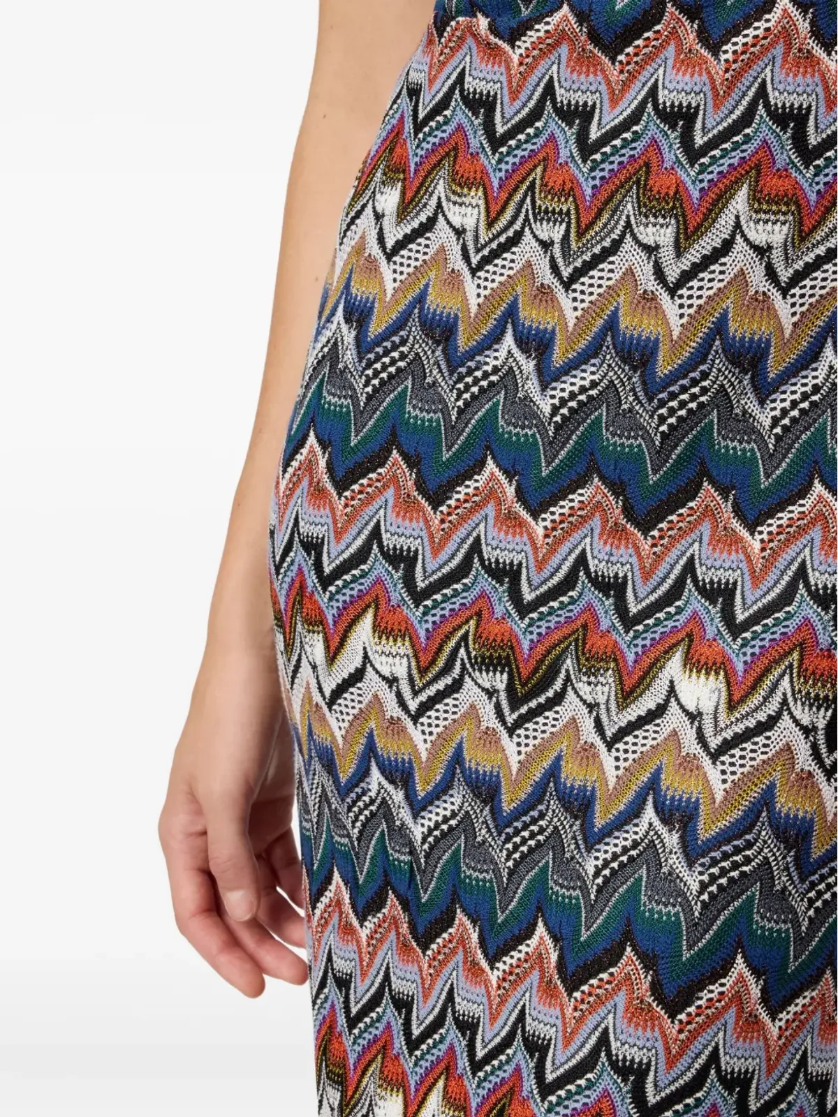 Missoni zigzag sleeveless midi dress - Blue - 画像4