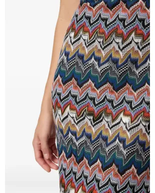 Missoni zigzag sleeveless midi dress - Blue - サムネイル4