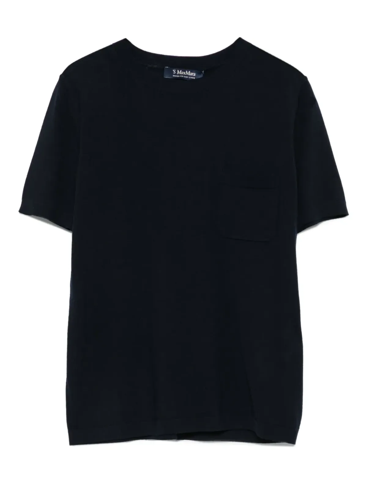 S Max Mara ブルーのウールTシャツ - 画像1