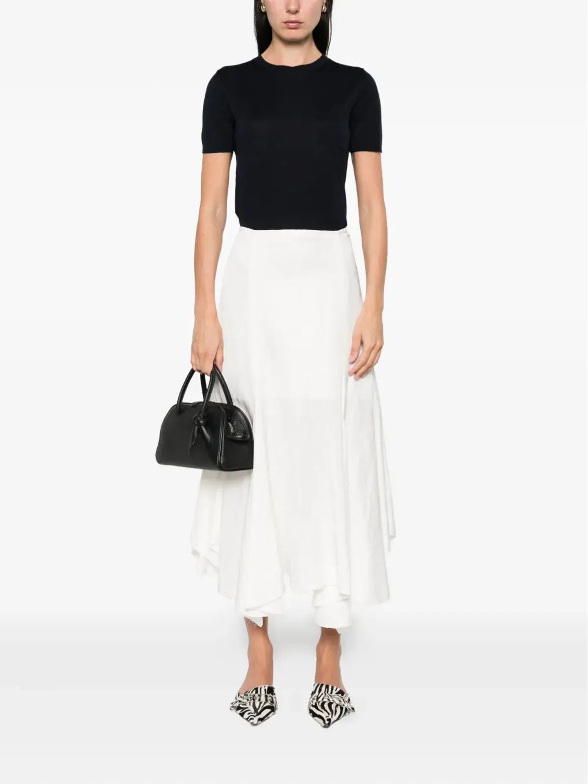S Max Mara ブルーのウールTシャツ - 画像2