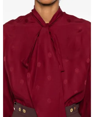 ETRO ドット柄タイネックブラウス - Red - サムネイル5