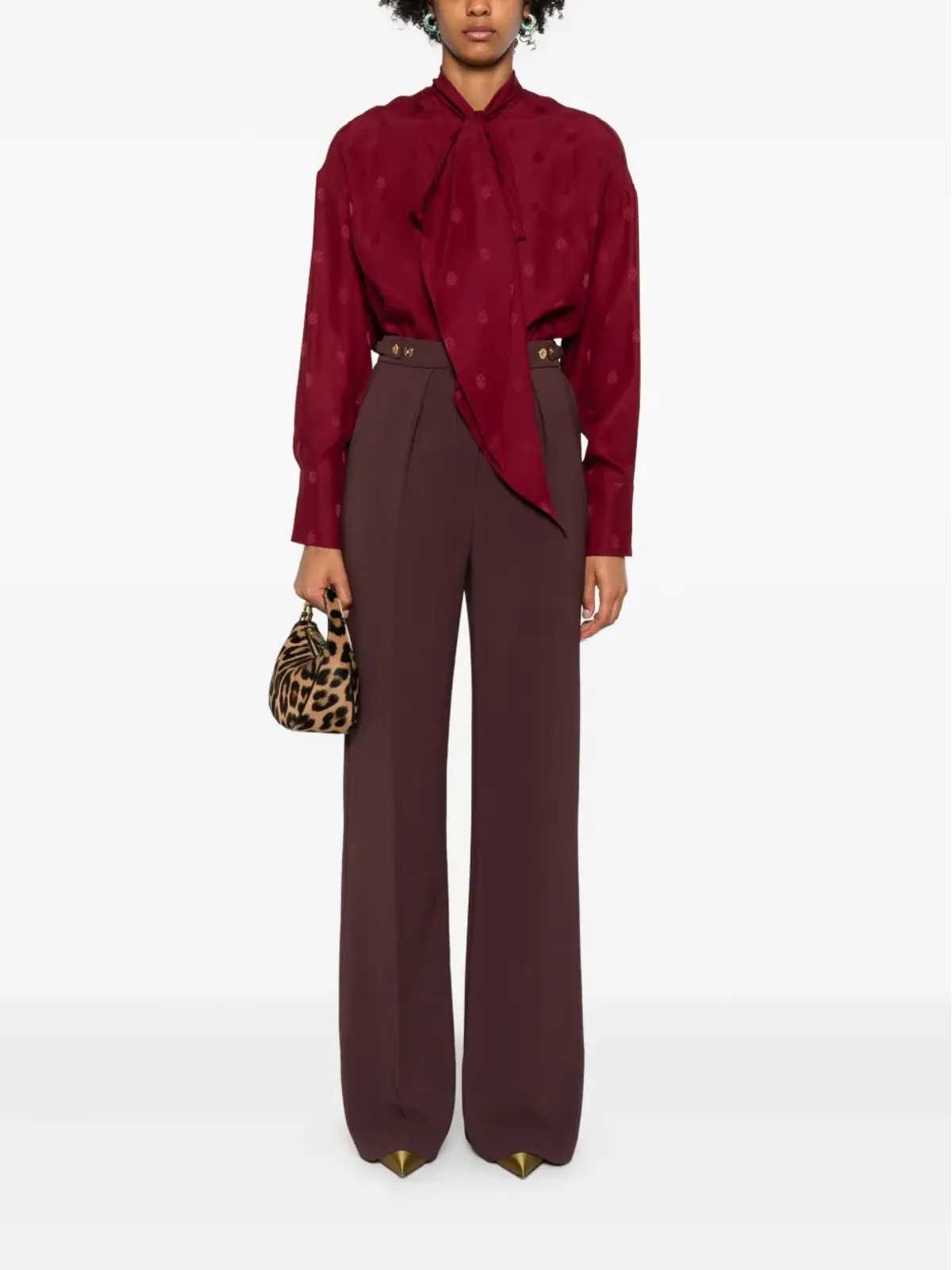 ETRO ドット柄タイネックブラウス - Red - 画像2