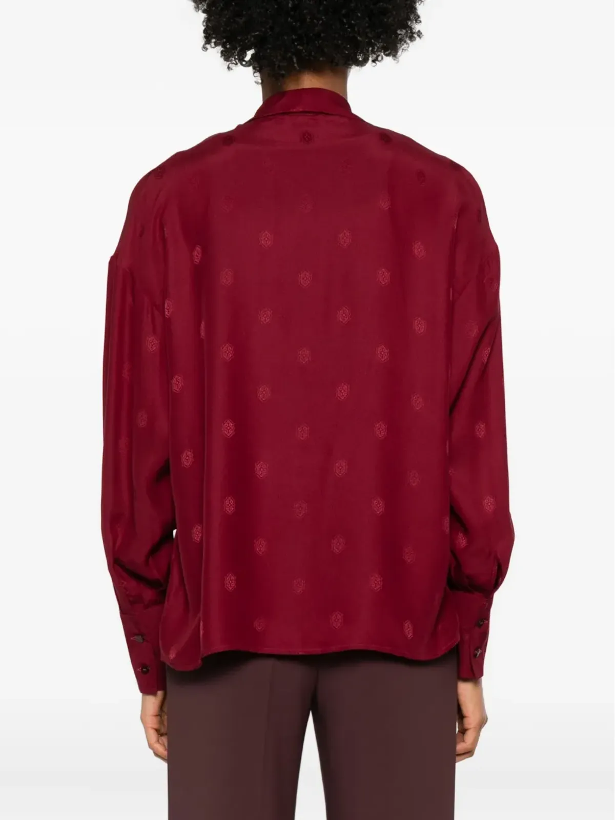 ETRO ドット柄タイネックブラウス - Red - 画像4