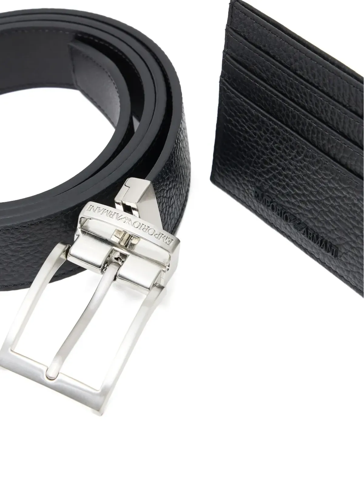 Emporio Armani ベルト カードホルダー セット（2点組） ブラック - 画像4