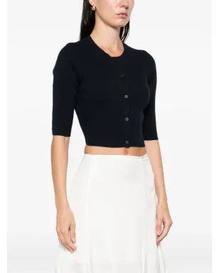 S Max Mara リブ編みボタン付きカーディガン - サムネイル3