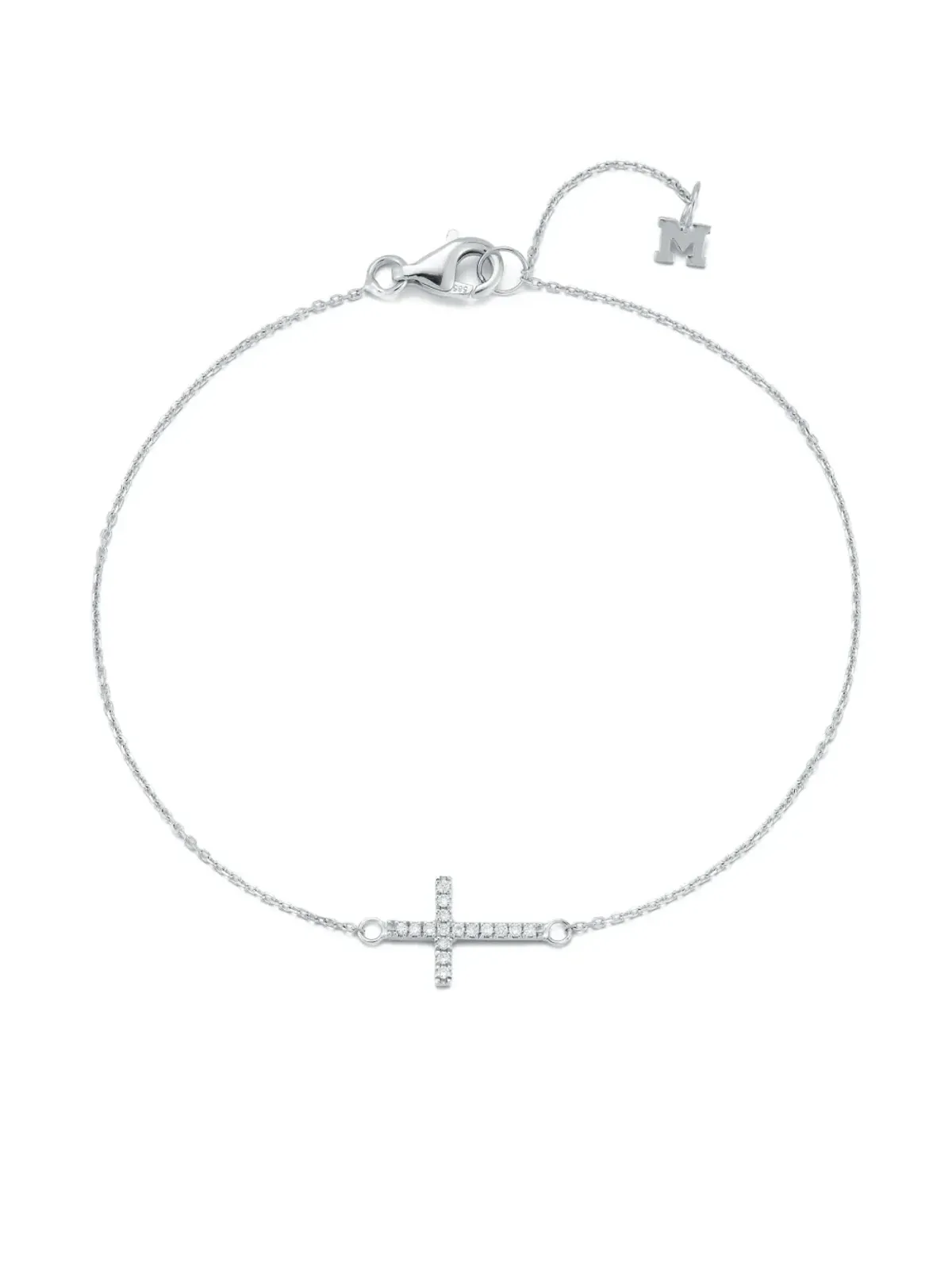 Mateo Silver Diamond Cross Bracelet - 画像3