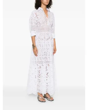 Ermanno Scervino 刺繍入りティアードドレス - White - サムネイル3