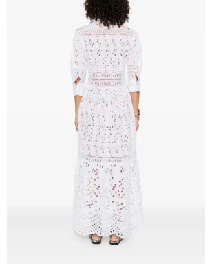 Ermanno Scervino 刺繍入りティアードドレス - White - サムネイル4