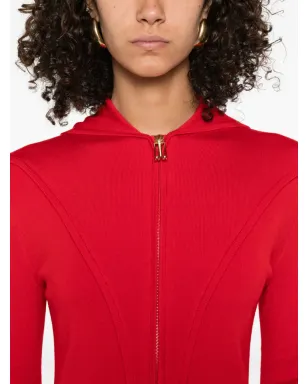 Victoria Beckham ジップフロント パネルデザイン カーディガン - レッド - サムネイル5