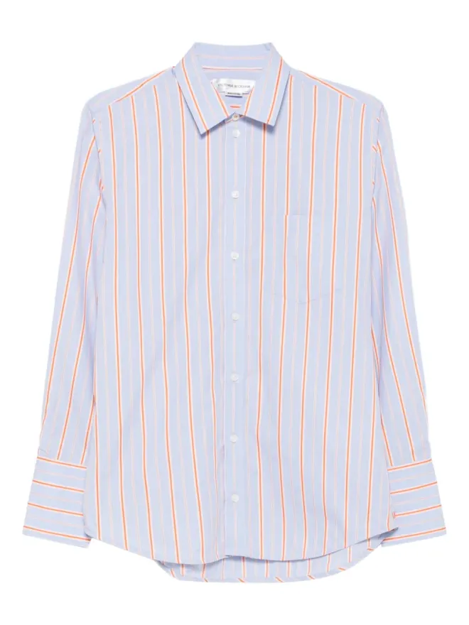 Victoria Beckham Victoria Beckham ストライプコットン長袖シャツの商品画像