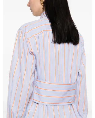 Victoria Beckham ストライプコットン長袖シャツ - サムネイル5