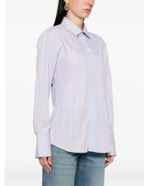 Victoria Beckham ストライプコットン長袖シャツ - サムネイル3