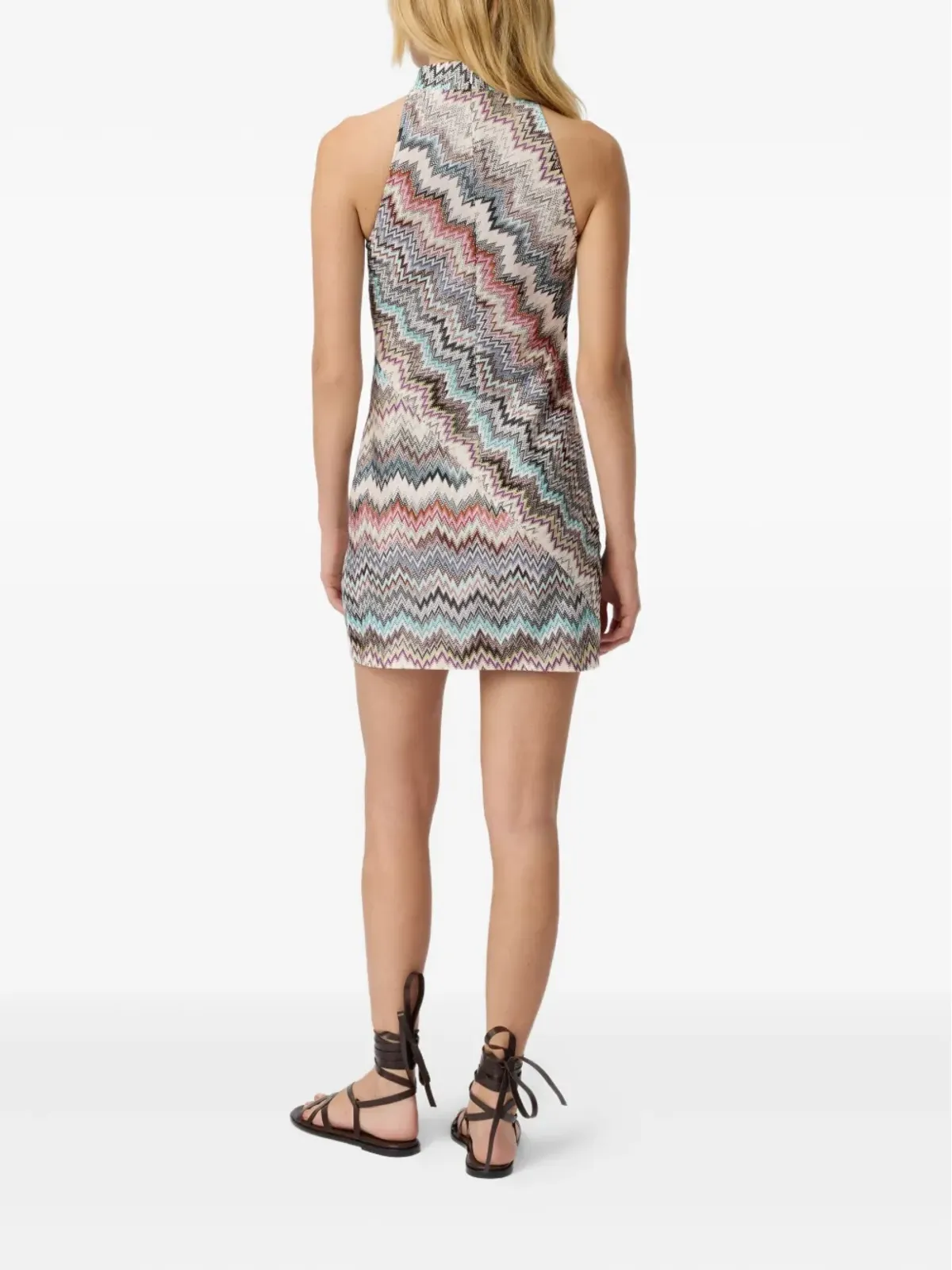 Missoni ジグザグ ホルターネック ミニドレス - 画像3