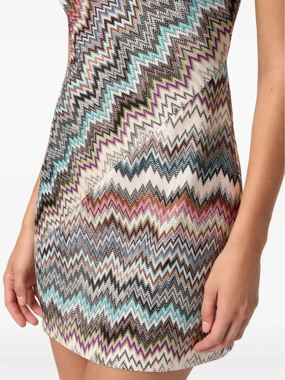 Missoni ジグザグ ホルターネック ミニドレス - 画像4