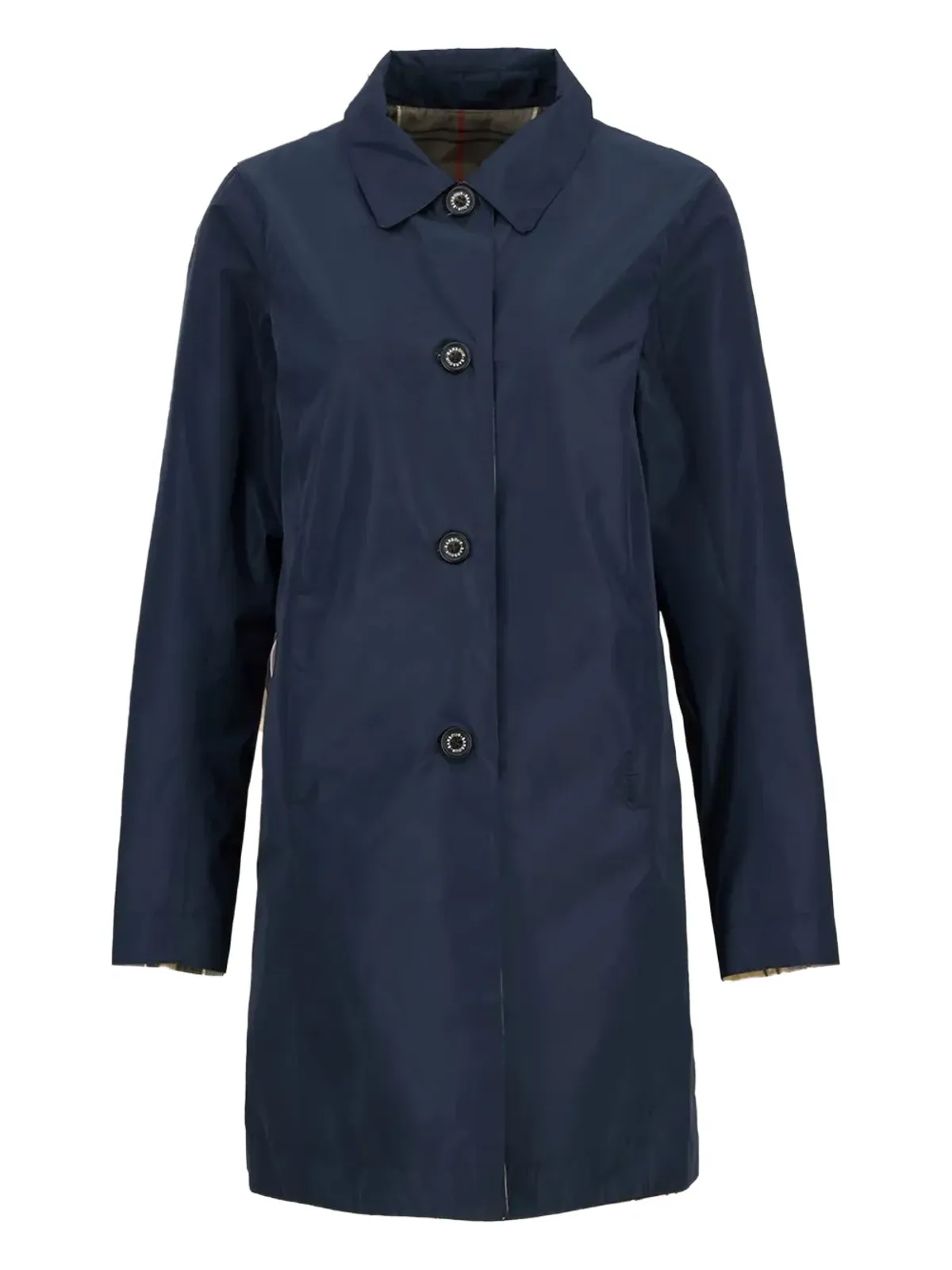 Barbour バビティ リバーシブル チェック柄裏地付き レインコート - 画像1