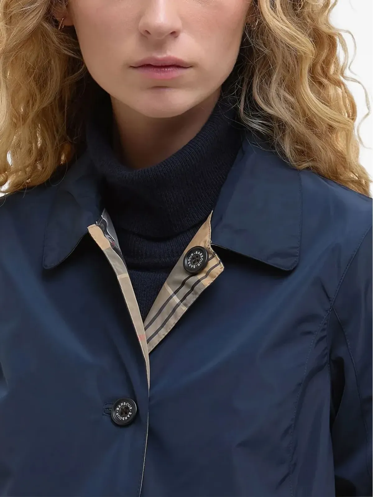 Barbour バビティ リバーシブル チェック柄裏地付き レインコート - 画像5