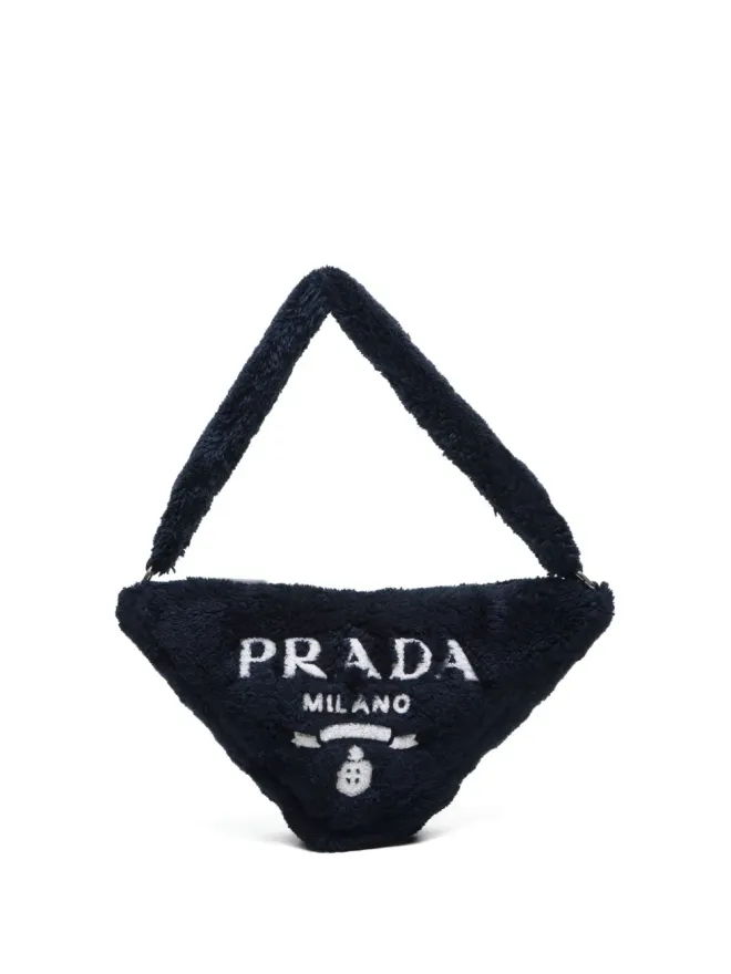 Prada Pre-Owned Prada テリークロス三角ショルダーバッグの商品画像