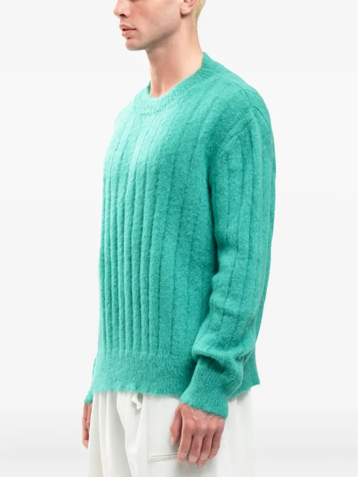 Marni 起毛感のあるリブ編みセーター - 画像2