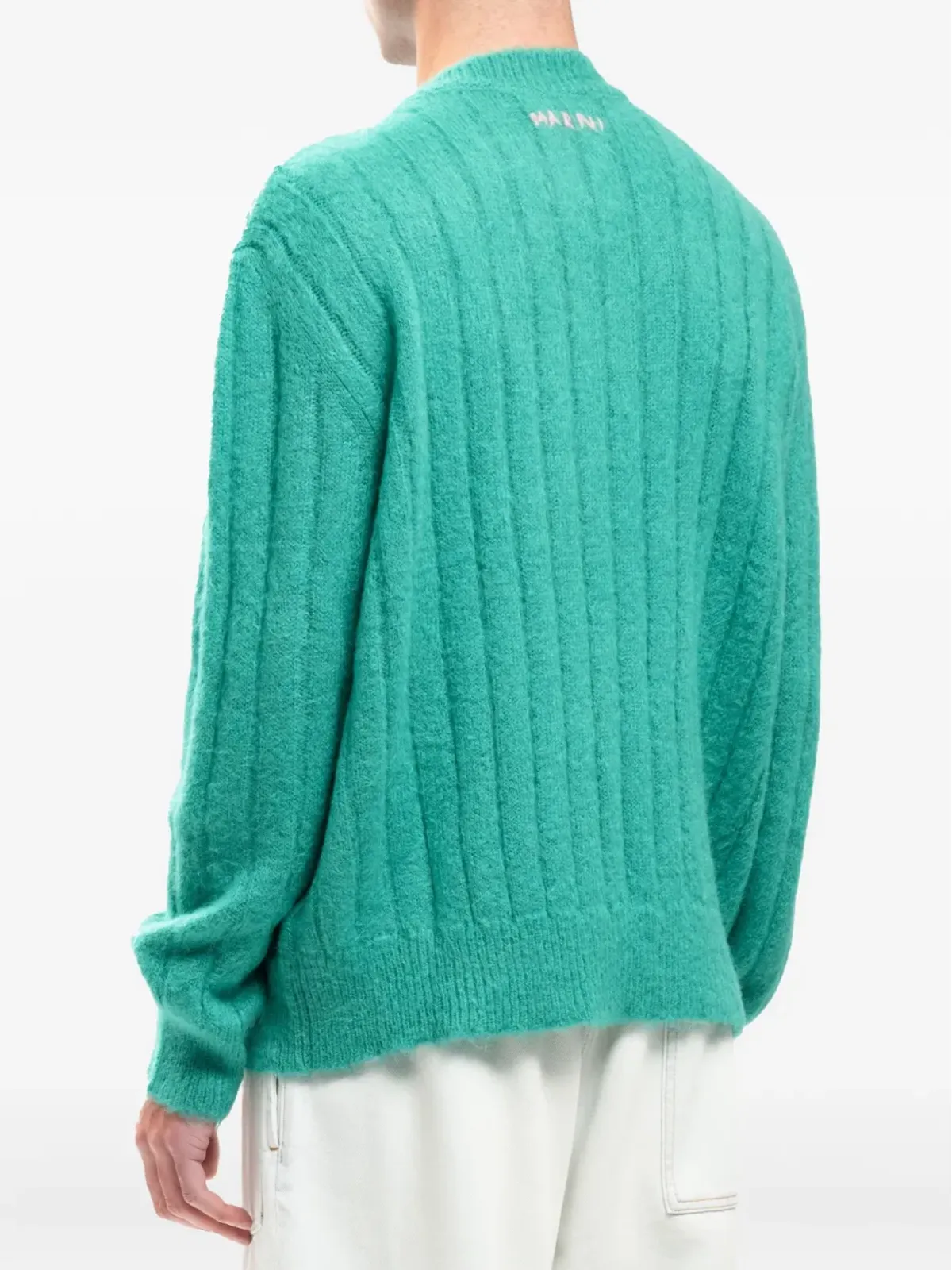 Marni 起毛感のあるリブ編みセーター - 画像3